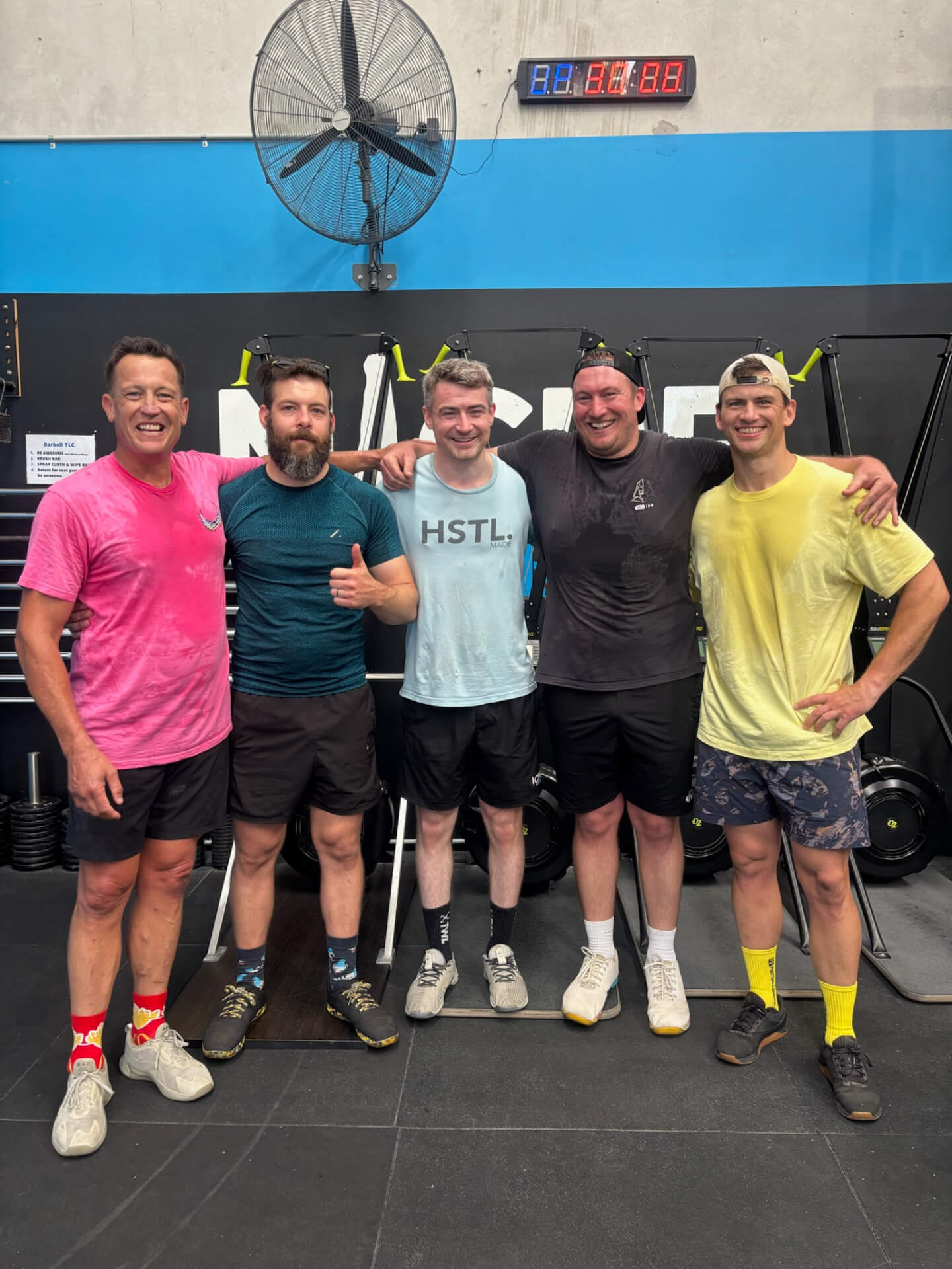 A group of members after a workout